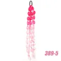 Colorful gradient bubble braid ponytail synthetic wig extension 24in 60cm pink hair - Pink Sakura Pink Gradient Lantern Braid