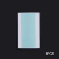Detail view of blue hair extension tape strips on white backing, strong waterproof adhesive. - 1 Piece Pack