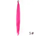 Synthetic hair braiding ponytail extension in vibrant pink color with hair tie. - Peach Pink (Single Pack)