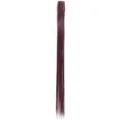 Extension de cheveux à clip colorée 60cm mèche synthétique brillante pour fête et usage quotidien - Brun Foncé / Fil Multicolore