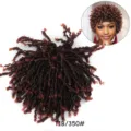 Synthetic Afro Curly Dreadlocks Hair Extensions Gradient Brown Wig Piece Main View - Dreadlock Hair Piece (6 Inch) / T1B/350 (Ombre Copper Red)