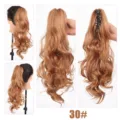Lange golvende klauw clip paardenstaart synthetische haarverlenging vrouwen 45cm - 30