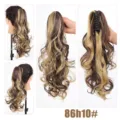Synthetische golvende paardenstaart haarverlenging klauw clip lang krullend haarstuk - 86H10