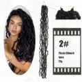 Crochet Faux Locs Hair Extensions 30 Inch Black Goddess Soft Locs Synthetic Braiding Hair for Women - Color 2