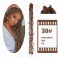 Synthetic crochet faux locs hair extensions 30 inch 77g color 30# African women braided hair piece - Color 30