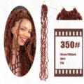 Synthetic crochet faux locs hair extensions, 30 inch brown dreadlocks hair for women. - Color 350#