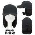 Black baseball cap with short straight bob wig, synthetic hair hat for daily wear, natural color. - Natural Black