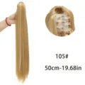 Long straight claw clip ponytail wig for women, 50cm natural synthetic hair extension. - Style 105 (105)