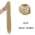 Blonde claw clip ponytail hair extension for women long straight synthetic hair 50cm - Style 107 (107)