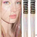 Extensions de tinsel de cheveux colorés clip en mèches pailletées pour fête de femmes. - Lot de 12 / 1-Multicolore