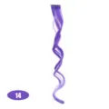 Ciocca di capelli ricci viola con clip, estensione lunga e ondulata per styling alla moda. - Viola scuro