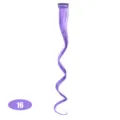 Extension per capelli viola con clip ondulata pezzo di capelli sintetici dettagli - Lavanda