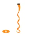 Extension per capelli ricci arancioni con clip, dettaglio di ciocche sintetiche. - Arancione Vivace