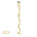 Extension per capelli ricci con clip, ciocca sintetica mossa per look alla moda quotidiano. - Oro Lino