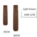 Light brown straight hair extension pieces, available in 45cm and 60cm lengths for easy styling. - 60CM / Tan
