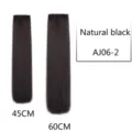 Synthetic straight hair extensions natural black clip in hair 45cm 60cm one piece volume - 60CM / Natural Black