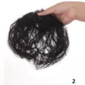 Topper per capelli corti ricci neri volume parrucca traspirante leggera per donna - Stile Regolare (2) / Nero Naturale
