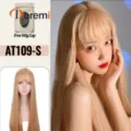 Ξανθά μακριά ίσια περούκα με αφέλειες, 65cm συνθετικά μαλλιά, φυσική εμφάνιση για καθημερινά. - Μακρύ Ίσιο Με Ίσια Αφέλεια / Χρυσή Άμμος