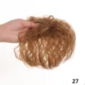 Synthetic curly hair extension top hairpiece fluffy short curly hair piece color shade 27 - Regular Style (27)