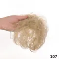 Blonde short curly hair topper for women, breathable top hair replacement piece, color 107. - Regular Style (107)