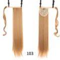 Synthetische blonde pferdeschwanz verlängerung langes glattes haar wickel perücke. - 60CM / Honigblond (103)