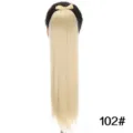 Blonde straight ponytail hair extension with bow, synthetic hair 102# variant for women. - Style 102 / Style F-80cm Pack