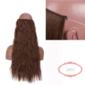 Synthetic invisible wire hair extension wavy brown 60cm color 2M30 for women volume - Corn Wave Style (03-2/30)