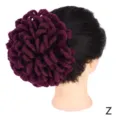Chignon afro con dreadlocks sintetici viola estensione per parrucca con coulisse - Viola Profondo (Z)