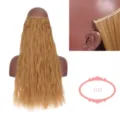 Synthetic Invisible Wire Halo Hair Extension Curly Waves Blonde Piece 60cm Variant 103 - Corn Wave Style (03-103)