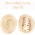 Synthetic Fiber Hair Bun Claw Clip Hairpiece Wig Synthetic Hair Extension 102 Color - 102