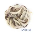 Synthetic messy hair bun extension, fluffy curly updo hair piece for women daily styling. - Messy Rose Bun Style (6AH613) / Coffee/Cream