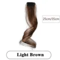 Extension capelli sintetici frangia clip marrone chiaro ciocca naturale 25cm 35cm - Marrone chiaro
