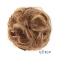 Fluffy synthetic messy hair bun hair extension curly hair piece for women daily use. - Brown/Camel (9H19)