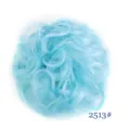 Synthetic curly hair bun hairpiece fluffy messy updo hair extension light blue color 1pc - Mint Green Style (2513)