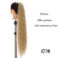 32 Inch Long Wavy Blonde Ponytail Hair Extension Synthetic High Temp Fiber Shade 107# - 107 (Golden)