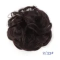 Synthetic hair bun scrunchie messy hairpiece dark brown hair extension piece for women - Dark Brown Style (2/33)