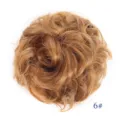Synthetic messy hair bun extension curly hair donut hairpiece color 6# light brown - Caramel Style (6)