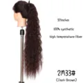 Synthetic Wavy Ponytail Wig 32 Inch Long Dark Brown Hair Extension Heat Resistant Fiber - 2/33 (Dark Brown)