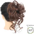 Extension crocchia capelli sintetici 8/27 Castano Chiaro chignon disordinato 25cm 55g - Misto Marrone Medio (8/27)