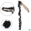 Synthetische krullend haar knot scrunchie extensie zwart kleur 2# haarstuk styling - Omwikkelbare krullende haarknot / 2