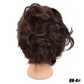 Synthetic curly hair bun hairpiece updo wavy chignon hair extension for women daily wear - 4# (Dark Brown)