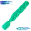 Prasina synthetika mallia pleksouda jumbo 24 intses 100g gia dreadlocks styl hair extensions - Μονή Συσκευασία / Πράσινο (BR01-16)
