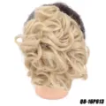 Synthetic Hair Bun Scrunchie Updo Curly Chignon Hairpiece Blonde Brown Color - 16P613 (Ash Blonde Mixed Bleach Blonde)