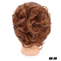 Synthetic curly hair bun extension heat resistant brown messy updo hairpiece 80g style. - 30 (Medium Auburn)