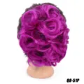 Synthetic curly hair bun purple hairpiece chignon synthetic wig for daily fashion wear - 51P (Vibrant Purple)