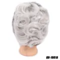 Synthetic gray hair bun updo hairpiece for women easy wear heat resistant 80g everyday use - 1001A (Light Gray)
