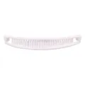 Classic white Korean style wavy flat double comb banana hair clip for elegant bun styling - Large (15cm) / White