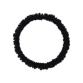 Kleiner 100% Maulbeerseide Haargummi in Schwarz, 1cm dünnes Haarband für elegantes Styling - 1 cm Breit / Cooles Schwarz