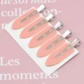 Professional set of 5 pastel pink traceless DIY hair clips for hair styling and crafts. - No-Crease Hair Clips / 1 Piece / Pink