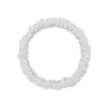 Eleganter weißer Haargummi aus 100 % Maulbeerseide 1 cm klein für Damen Accessoires - 1 cm Breit / Milchweiß